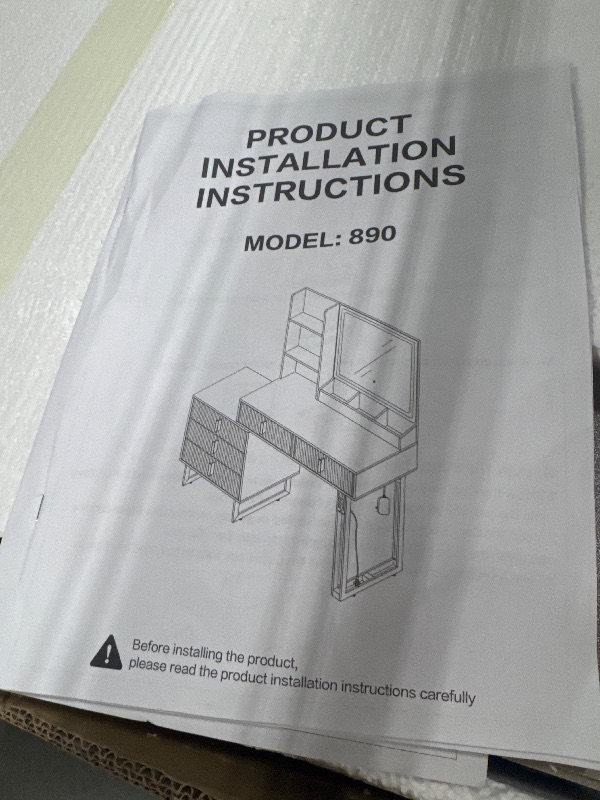 Photo 1 of ** USED** Ieejdn Makeup Vanity Desk with Lights, Vanities VT-8903