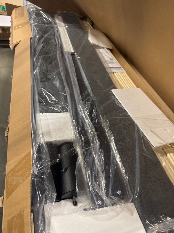 Photo 1 of ** BRAND NEW ITEM / MANUAL INCLUDED** Novilla Queen Bed Frame with Headboard, Bed Frame Queen Size with Wood Slats Support,Linen Upholstered Adjustable Headboard, No Box Spring Needed, Heavy Duty Feet, Easy Assembly, Dark Grey