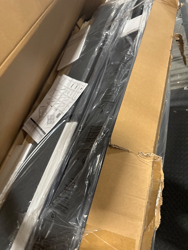 Photo 1 of ** BRAND NEW ITEM / MANUAL INCLUDED** Novilla Queen Bed Frame with Headboard, Bed Frame Queen Size with Wood Slats Support,Linen Upholstered Adjustable Headboard, No Box Spring Needed, Heavy Duty Feet, Easy Assembly, Dark Grey