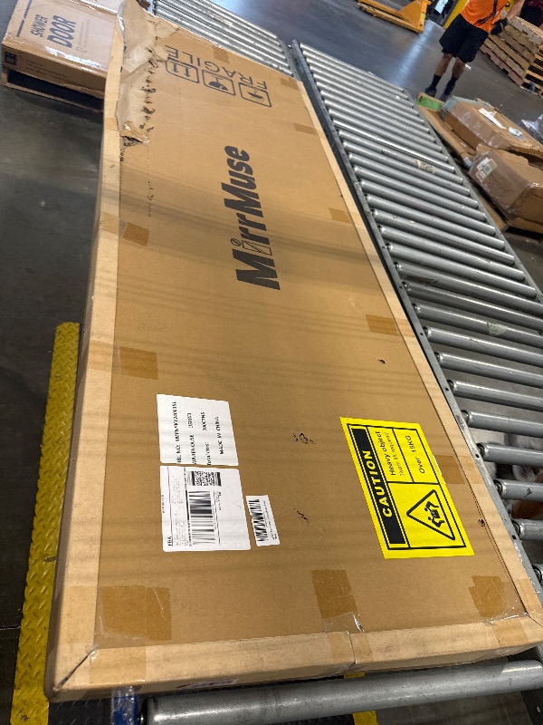 Photo 1 of ** BRAND NEW ITEM* Farmhouse Standing Mirror Full Length, 64"X21" Rustic Wood Frame Floor Mirror with Stand, Full Body Mirror for Bedroom Living Room Entryway, Hanging or Leaning Wall-Mounted, Tempered Glass, Brown