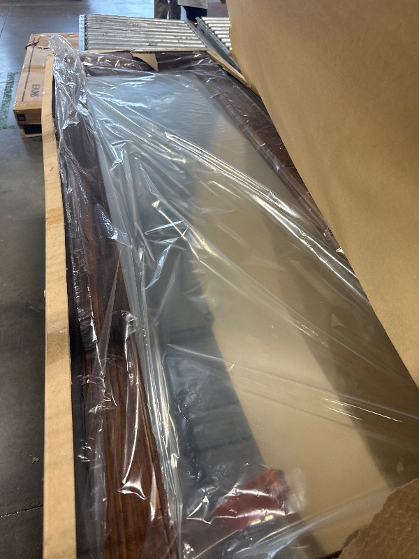 Photo 1 of ** BRAND NEW ITEM* Farmhouse Standing Mirror Full Length, 64"X21" Rustic Wood Frame Floor Mirror with Stand, Full Body Mirror for Bedroom Living Room Entryway, Hanging or Leaning Wall-Mounted, Tempered Glass, Brown