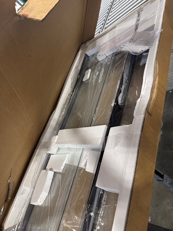 Photo 1 of ** BRAND NEW ITEM/ HARDWARE AND MANUAL INCLUDED** DELAVIN 38-42.in W x 72.in Semi-Frameless Pivot Shower Door, Adjustable Swing Glass Shower Door, Water Repellent Shower Door, Shower Glass Door with SGCC Tempered Glass, Explosion-Proof Film, Black