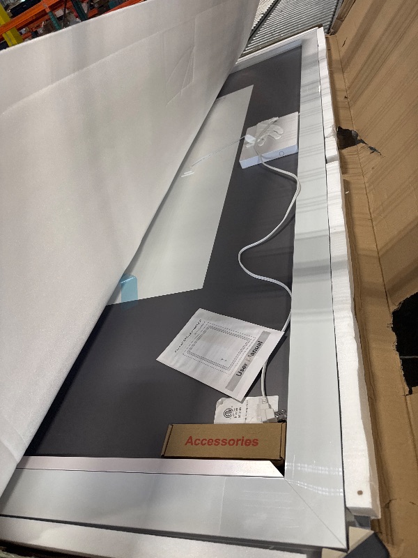 Photo 1 of ** BRAND NEW ITEM** ODDSAN 88x38 Super Large LED Mirror for Bathroom, Lighted Vanity Mirror for Wall, Dimmable, Anti-Fog, Shatter-Proof, ETL Listed (Front Lights + Backlit)