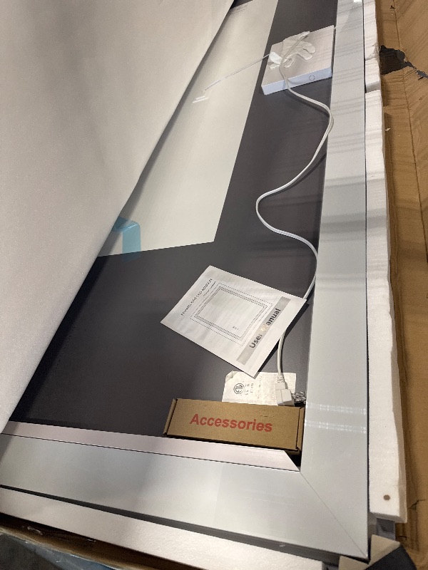 Photo 1 of ** BRAND NEW ITEM** ODDSAN 88x38 Super Large LED Mirror for Bathroom, Lighted Vanity Mirror for Wall, Dimmable, Anti-Fog, Shatter-Proof, ETL Listed (Front Lights + Backlit)