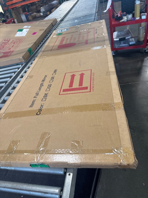 Photo 1 of ** BRAND NEW ITEM** Easly 26"x71" Full Length Mirror, Adjustable Standing/Wall Mounted Floor Mirror for Bedroom, Living Room, Entryway, Large Black Leaning Mirror with Shatterproof Glass