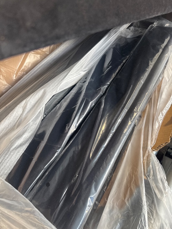 Photo 1 of ** DAMAGE MINOR DIRTY/ USED ** HAOARA Full Size Bed Frame, Full Size Platform Bed Frame with Upholstered Button Tufted Headboard, Strong Wood Slats, No Box Spring Needed, Mattress Foundation, Easy Assembly Black