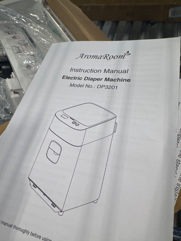 Photo 1 of ** USED/ DAMAGE MAJOR** Aroma Room Diaper Pail Odor-Locking, Individually Sealed Baby Diaper PailFull-Automatic Packing & Self-Changing, Smart Trash Can Upgrade 3.0