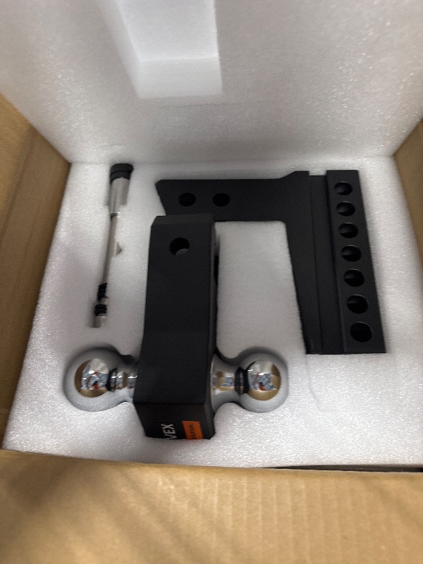 Photo 1 of ** BRAND NEW ITEM** Adjustable Trailer Hitch-Drop Hitch Fits 2.5-Inch Receiver -6" Drop/Rise Tow Hitch with 2" and 2-5/16" Tow Balls-18,500GTW with Double Anti-Theft Pins Locks, Black