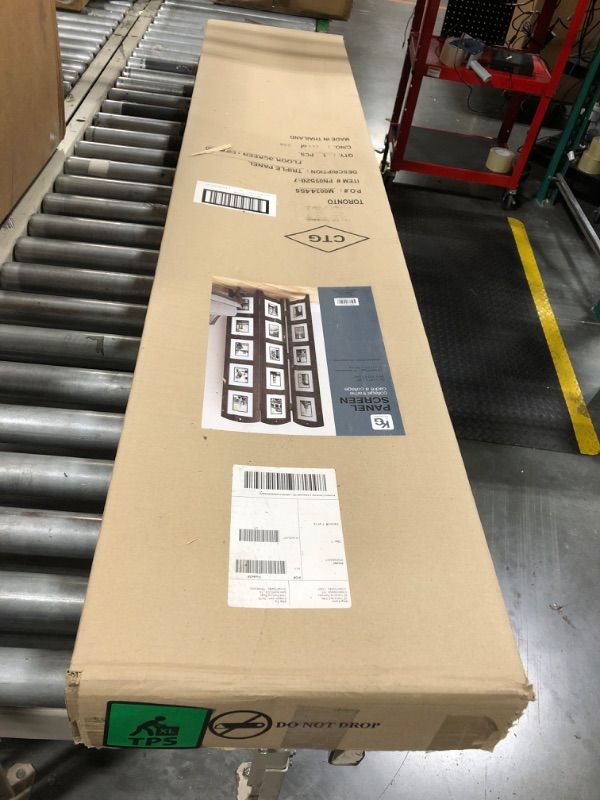 Photo 1 of Kiera Grace 3-Panel Photo Collage Room Divider and Privacy Screen, Picture Frames Hold 15 Photos of 5" x 7" Size, Ideal for Office and Home Decor, Fully Assembled, 33.75" L x 0.75" W x 64" H, Espresso