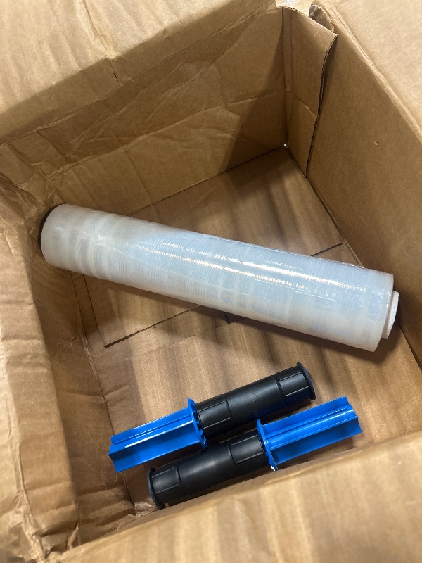 Photo 1 of 1 ROLL x 15" x 900 FT x Clear Heavy Duty Plastic Stretch Wrap Shrink Film for Shipping Packaging Moving Packing Trucking Logistics - Thicker Extra Durable Film - Wrap Holder Included