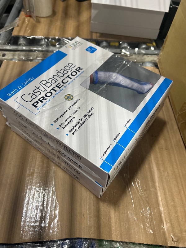 Photo 1 of ****PACKAGES OF 4****
DMI Waterproof Cast Cover, Wound Barrier & Bandage Protector, Reusable with a Watertight Seal for Showers, Baths and Pools, Fits Adult Large Leg up to 42 Inches in Length, Long Leg