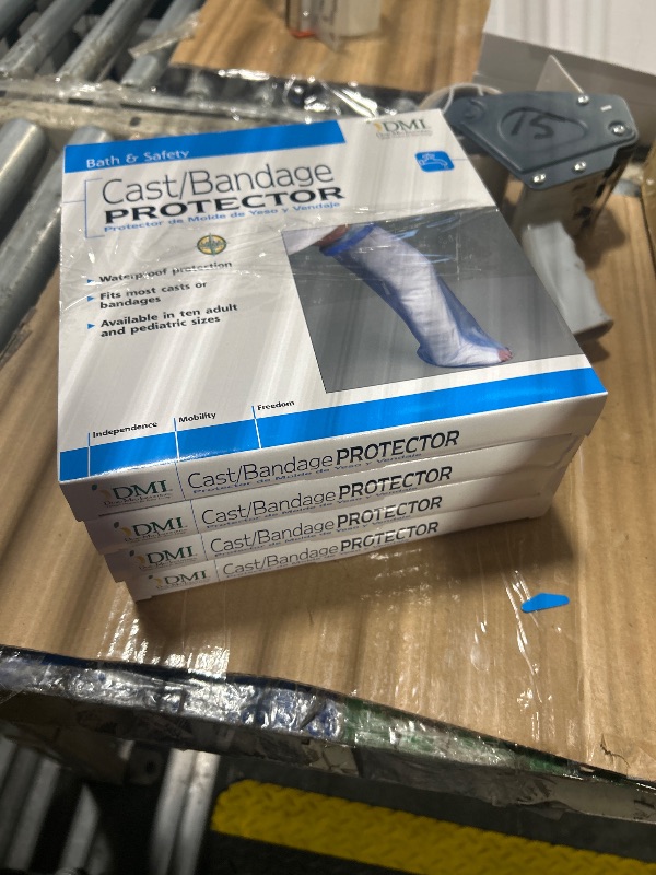Photo 1 of *****PACKAGE OF 4****
DMI Waterproof Cast Cover, Wound Barrier & Bandage Protector, Reusable with a Watertight Seal for Showers, Baths and Pools, Fits Adult Large Leg up to 42 Inches in Length, Long Leg