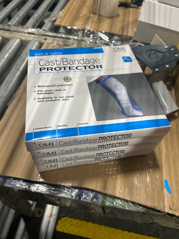 Photo 1 of ****PACKAGE OF 4*****
DMI Waterproof Cast Cover, Wound Barrier & Bandage Protector, Reusable with a Watertight Seal for Showers, Baths and Pools, Fits Adult Large Leg up to 42 Inches in Length, Long Leg