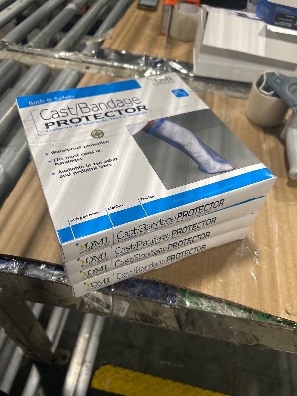 Photo 1 of *****PACKAGE OF 4*****
DMI Waterproof Cast Cover, Wound Barrier & Bandage Protector, Reusable with a Watertight Seal for Showers, Baths and Pools, Fits Adult Large Leg up to 42 Inches in Length, Long Leg