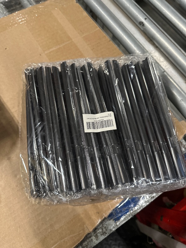 Photo 1 of 100 pcs Flexible Drinking Straws Individually Wrapped,0.39inch Extra-wide Bendy Straws, Bubble Boba Milkshake Smoothie (100, black)