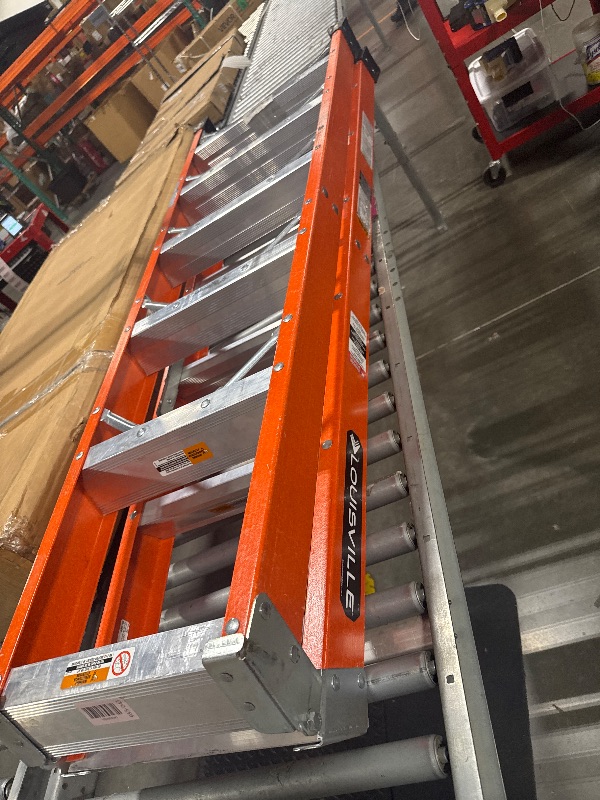 Photo 1 of ** VERY USED** Louisville Ladder 6-Foot Fiberglass Twin Front Step Ladder, 375-Pound Load Capacity, Type IAA, FM1406HD