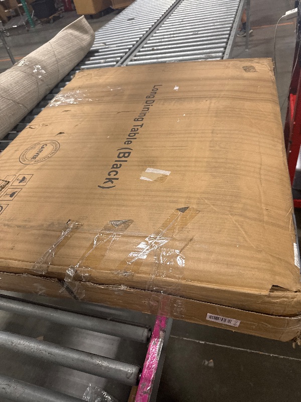 Photo 1 of ** MANUAL AND HARDWARE INCLUDED** Garvee Industrial Dining Table for 6-8 People, 71/79 in Inch Long Kitchen Table with Sturdy Metal Frame & Round Corner Rectangular Counter for Dinner, Easy to Install(Only Table)