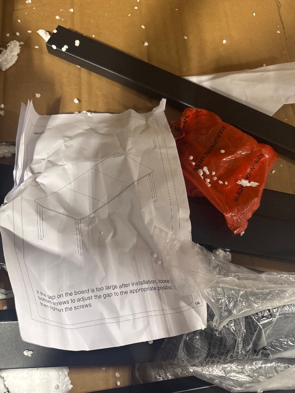 Photo 1 of ** MANUAL AND HARDWARE INCLUDED** Garvee Industrial Dining Table for 6-8 People, 71/79 in Inch Long Kitchen Table with Sturdy Metal Frame & Round Corner Rectangular Counter for Dinner, Easy to Install(Only Table)