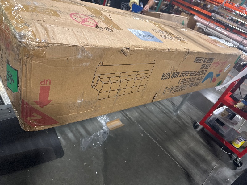 Photo 1 of ** PARCIAL SET ** Lyngins 97" Oversized Sectional Couch, L Shaped Couch with Storage Ottoman, Modern Modular Sofa with Deep Seat, Sectional Couches for Living Room and Office, Dark Grey (Fluffy Fabric)