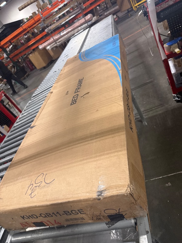 Photo 1 of ***BRAND NEW ITEM / HARDWARE INCLUDED** VECELO Upholstered Queen Bed Frame with Headboard Adjustable, Velvet Platform Bed with LED Lights, Charging Station, Mattress Foundation with Wooden Slats, Noise Free, No Box Spring Needed, Beige