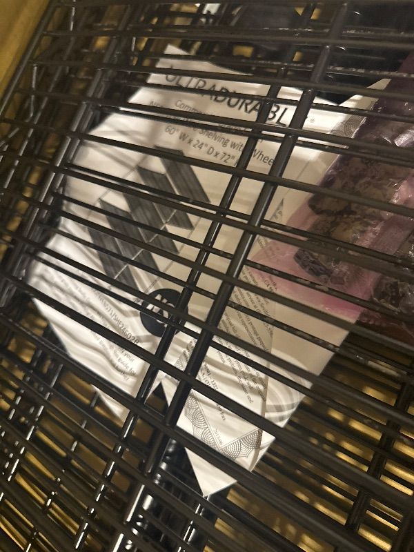 Photo 1 of ** MANUAL AND HARDWARE INCLUDED ** Seville Classics UltraDurable Heavy Duty NSF Solid Steel Wire Rack Storage Unit, Organizer for Garage, Warehouse, Office, Restaurant, Classroom, Kitchen, Black, 5-Tier Shelving, 60" W x 24" D