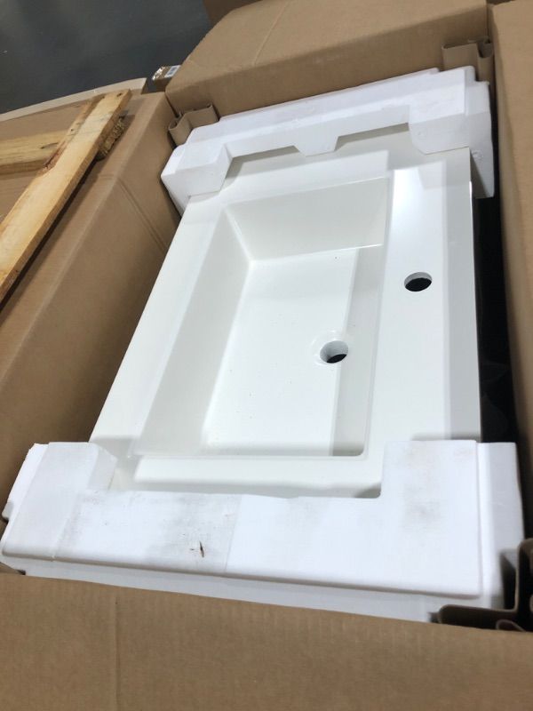 Photo 1 of ** BRAND NEW ITEM/ MANUAL INCLUDED** Spring Mill Cabinets Innes 30 Inch Floating Bathroom Vanity with White Single Sink Top, 2 Soft-Close Drawers, 30.5" W x 18.75" D x 22.25" H, Cement