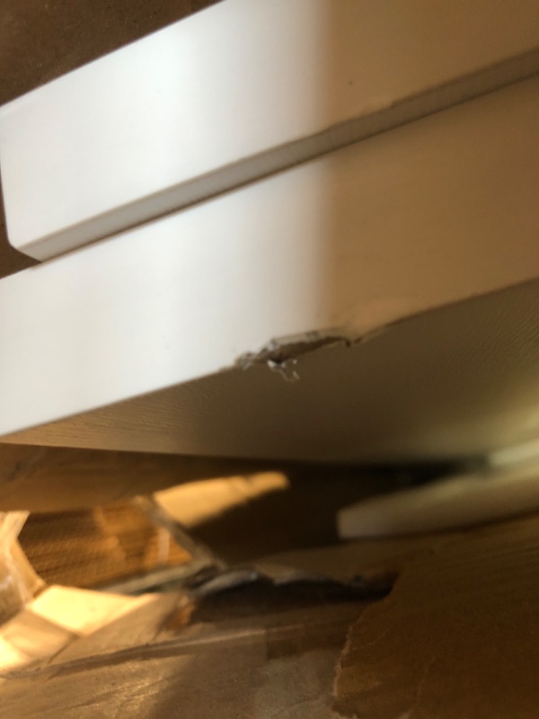 Photo 1 of ** DAMAGE MINOR** Bifold Doors, for 30"x 80" Opening, JUBEST 3-lite Tempered Frosted Glass Closet Folding Barn Door with Hardware Kit, Solid Wood Closet Door with MDF & Water-Proof PVC Surface, White