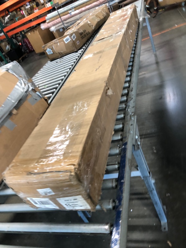 Photo 1 of ** BRAND NEW ITEM** ROYMELO 36x84 inch (Double 18×84 inch Door) Sliding Barn Wood Door Slab with 6.6ft Hardware Kit and Handle, Coffee, K Shape, Simple DIY Assembly