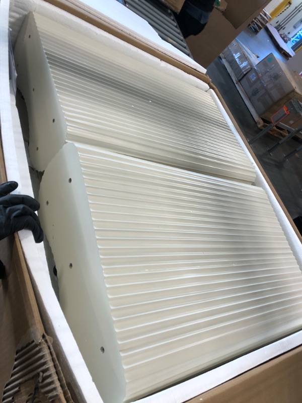 Photo 1 of ** USED** DWVO 70.8 Inch Dining Table for 6-8 People Modern Rectangular Kitchen Table Large Cream White Dinner Table with Solid Wave Curved Legs for Dining Room Kitchen Home Office Apartment, White