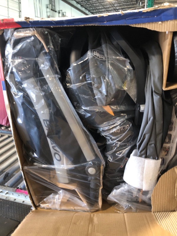 Photo 1 of ** BRAND NEW ITEM** Chicco Bravo 3-in-1 Trio Travel System, Bravo Quick-Fold Stroller with KeyFit 30 Infant Car Seat and Base, Car Seat and Stroller Combo | Camden/Black