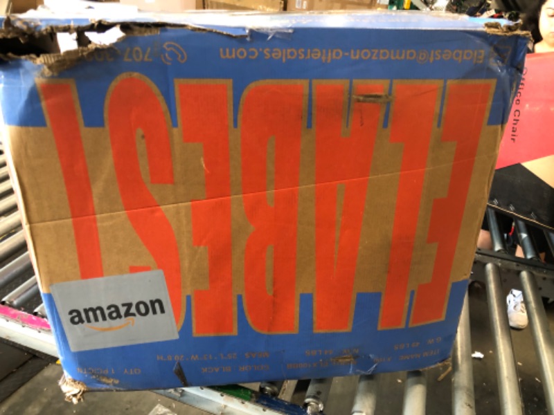 Photo 1 of ** VERY USED** ELABEST X100 Ergonomic Office Chair with Footrest, Big and Tall Home Desk Chair with 5D Flip-Up Arms, Adjustable 3D Lumbar Support,High Back Rolling Computer Chair, Swivel Mesh Chairs (Midnight Mist)