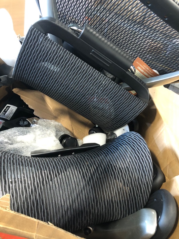 Photo 1 of ** VERY USED** ELABEST X100 Ergonomic Office Chair with Footrest, Big and Tall Home Desk Chair with 5D Flip-Up Arms, Adjustable 3D Lumbar Support,High Back Rolling Computer Chair, Swivel Mesh Chairs (Midnight Mist)