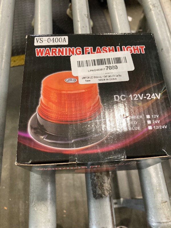 Photo 1 of  LINKITOM LED Strobe Light, 12V-24V Amber 40 LED Warning Safety Flashing Beacon Lights with Magnetic and 16 ft Straight Cord for Vehicle Forklift Truck Tractor Golf Carts UTV Car Bus