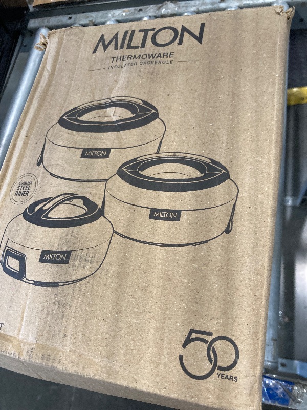 Photo 1 of ***Missing big tray***Casserole Ernesto Inner Stainless Steel Jr. Casserole Set of 3 (420 ml, 850 ml, 1.43 litres), Grey | Easy to Carry | Serving | Stackable,