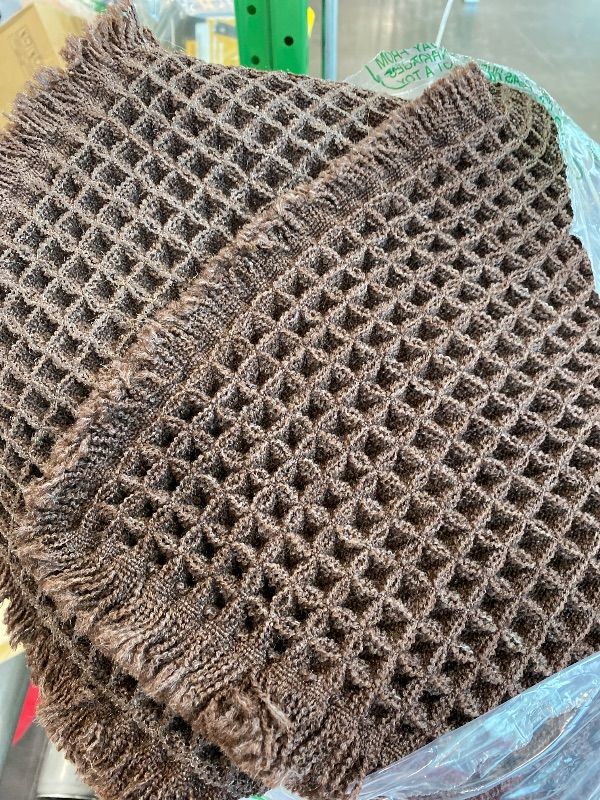 Photo 1 of **MINOR DAMAGE**
Upgraded Waffle Runner Rug Super Absorbent Non Slip Bath Mats for Bathroom Machine Washable Bathroom Runner Rug with Tassels, Ideal for Hallway Bedroom Laundry Room, Chocolate, 2'x 4'(24" x 48")