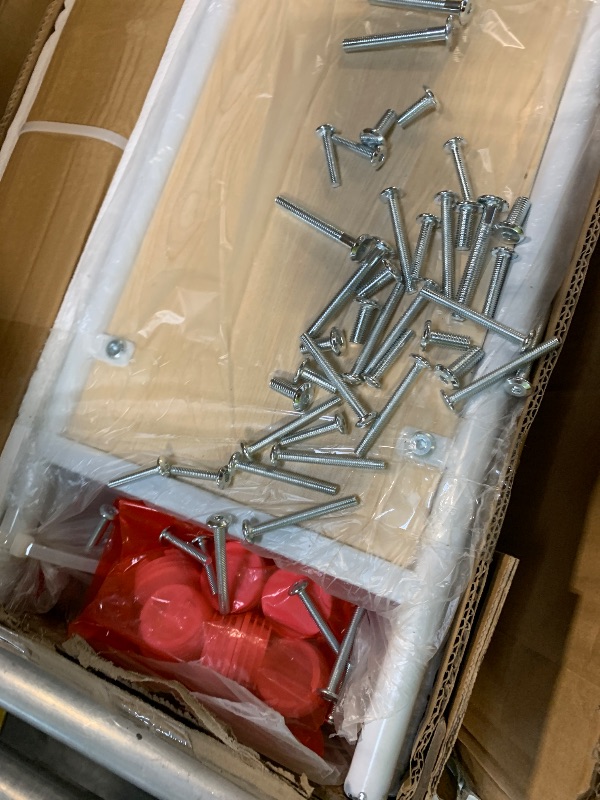 Photo 1 of **Missing Pieces - UNTESTED**
Jocoevol Metal Bunk Bed Twin Over Twin, Industrial Bunkbeds Heavy Duty Bed with Safety Guard Rails and Space-Saving Design, Steel Bed for School, Bedroom (White)