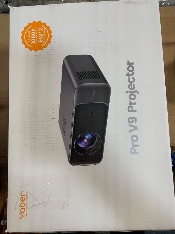 Photo 1 of [Auto Focus/4K Support] Projector with WiFi 6 and Bluetooth 5.2, YABER Pro V9 Native 1080P Outdoor Movie Projector, Auto 6D Keystone & 50% Zoom, Home Theater Projector for Phone/TV Stick/PC