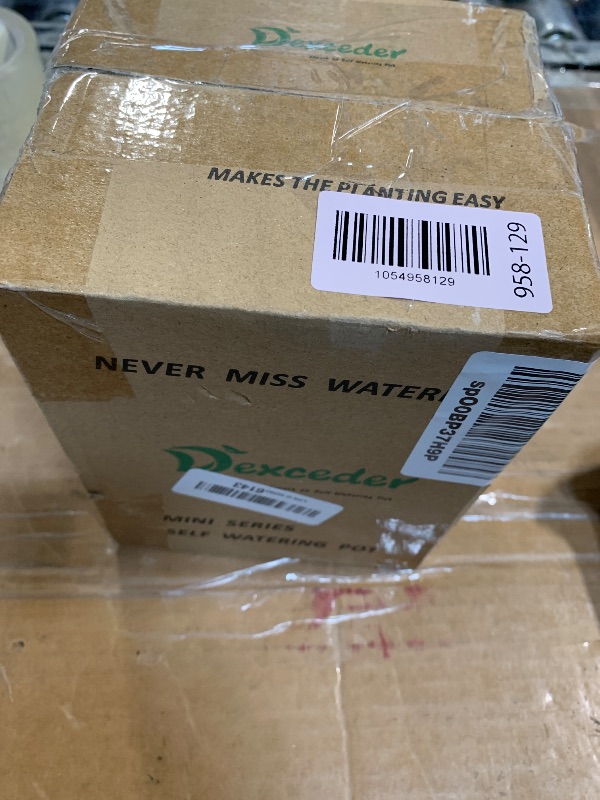 Photo 1 of **Missing water level**
Dexceder 6x7 Self Watering Planter Indoor Outdoor, Matte Table Flower Plant Pot with Water Level Indicator (Slate Gray)