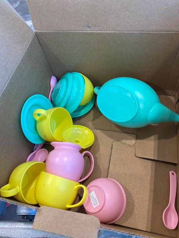 Photo 1 of *MISSING PARTS UNKNOWN*
JOYIN 18PCS Pretend Role Play Tea Party Set Play Food Accessories BPA Free, Phthalates Free, Plastic Tea Set, Mini Kitchen for Kids, Gifts for Toddler Boys Girls, Gift for Christmas