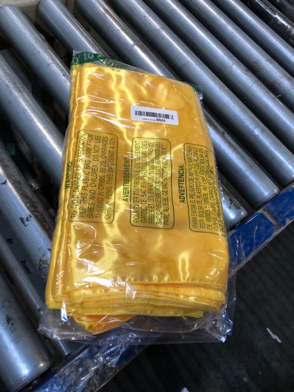 Photo 1 of 10-Pack Yellow Satin Table Runner 12 x 108 Inch Long Bright and Smooth Silk Fabric Table Runner for Wedding Banquet Birthday Party Decoration