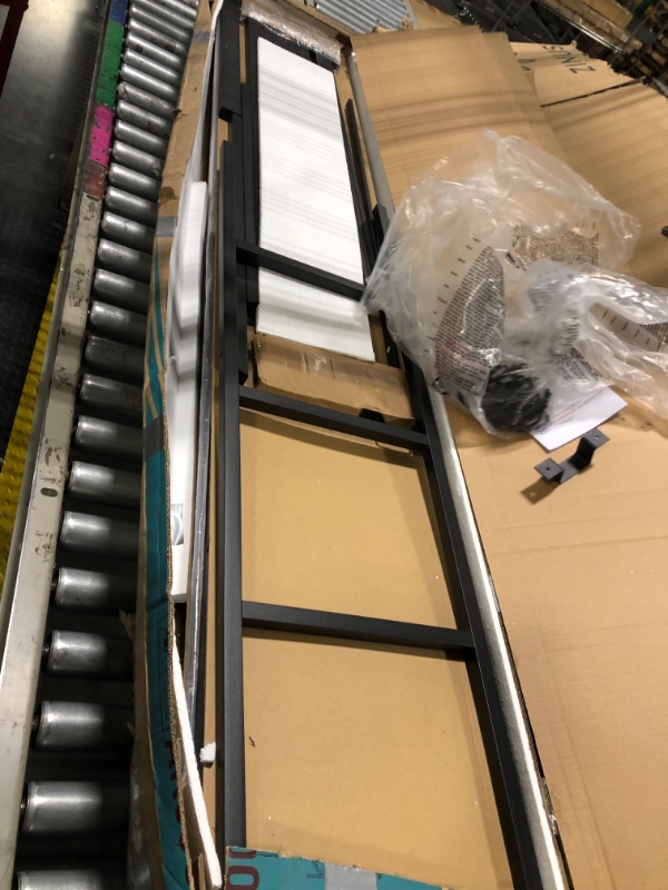 Photo 1 of ** USED* VECELO Loft Bed Twin Size, Metal Bedframe with Removable Ladder and Safety Guardrail, No Box Spring Needed, Space Saving, Noise Free, Pure Black