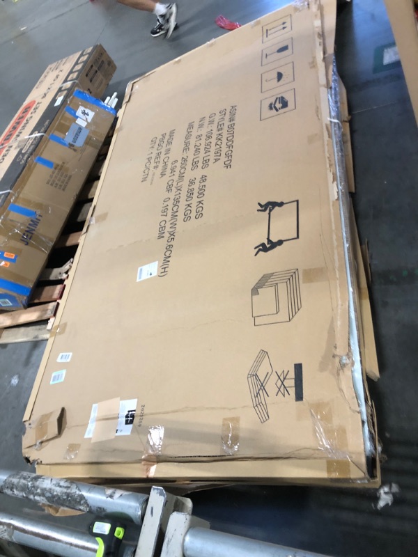 Photo 1 of ** NEW** Amazon Basics Glass Dry-Erase Board, Magnetic Frameless Whiteboard, 96W" x 48H"