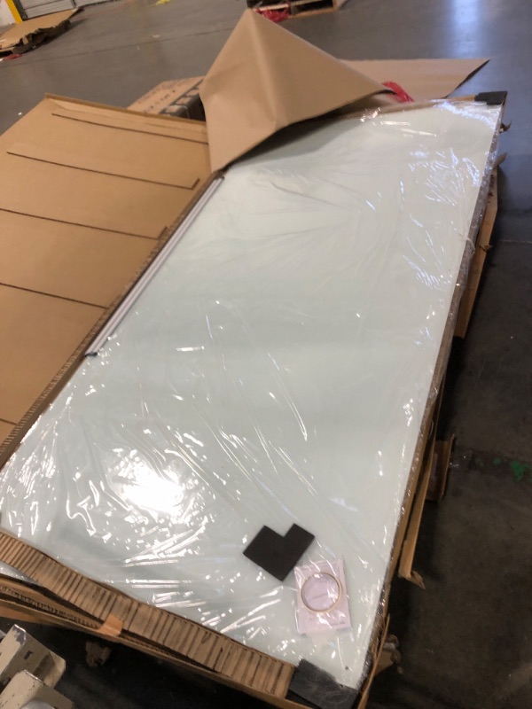Photo 1 of ** NEW** Amazon Basics Glass Dry-Erase Board, Magnetic Frameless Whiteboard, 96W" x 48H"