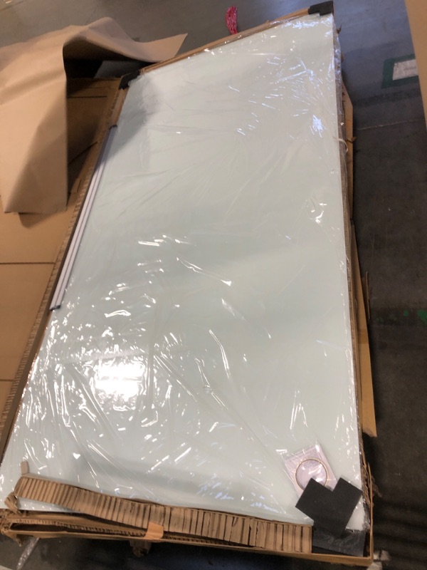Photo 1 of ** NEW** Amazon Basics Glass Dry-Erase Board, Magnetic Frameless Whiteboard, 96W" x 48H"