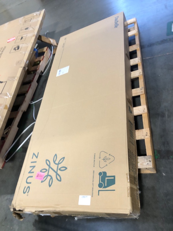 Photo 1 of ** NEW*** ZINUS Dachelle Upholstered Platform Bed Frame, Mattress Foundation, Wood Slat Support, No Box Spring Needed, Easy Assembly, Dark Grey, King