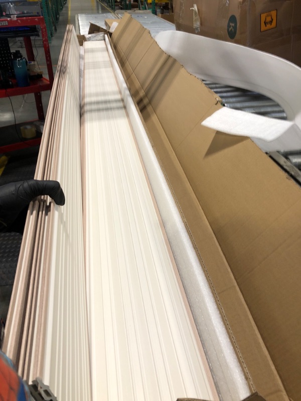 Photo 1 of ** NEW***Art3d WPC Slat Wall Panels, 8-Pack 108 x 6 Inch 3D Wall Accents for Interior Wall Decor, Living Room, Bedroom, Oak