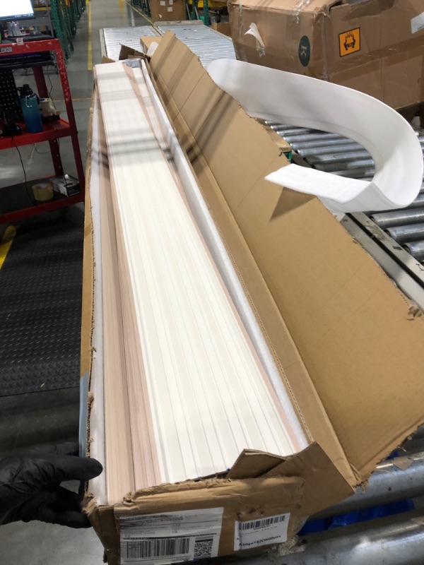 Photo 1 of ** NEW*** Art3d WPC Slat Wall Panels, 8-Pack 108 x 6 Inch 3D Wall Accents for Interior Wall Decor, Living Room, Bedroom, Oak