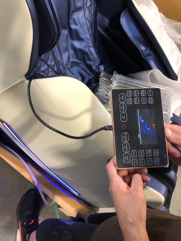 Photo 1 of * NEW***** Real Relax 2025 Massage Chair Full Body, Zero Gravity SL-Track Shiatsu Massage Recliner with Heat, APP Control, Child Lock, Body Scan Bluetooth, Foot Roller, Favor 06, Blue