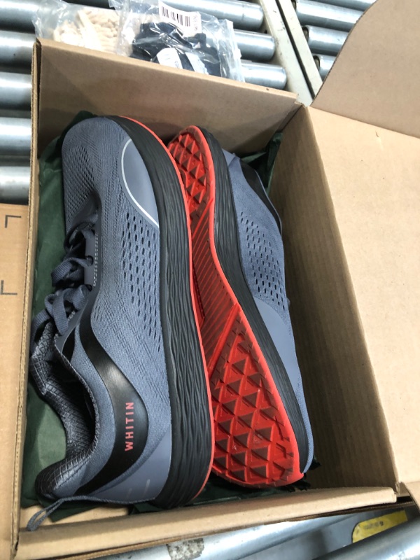 Photo 1 of ** VERY USED** WHITIN Mens Zero Drop Wide Toe Box Road Running Shoes Size 11 Tennis Athletic Gym Sports Walking Hiking Workout Cross Training Lightweight Width Grey 45