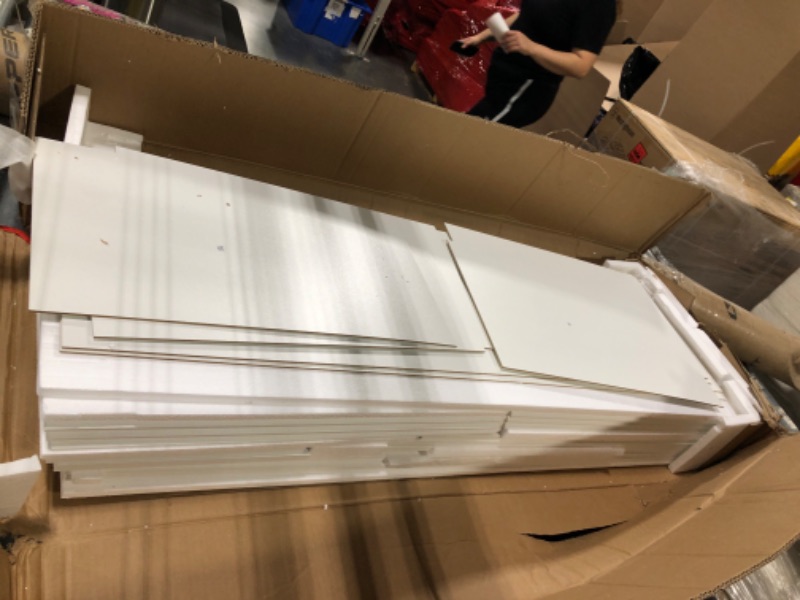 Photo 1 of ** USED**Jocoevol White 6 Drawer Dresser for Bedroom, 15.3" D x 47.2" W x 32.3" H in Simply Modern Chest of Drawers, Wood Storage Double Dresser with Deep Drawers for Living Room, Hallway Entryway, White